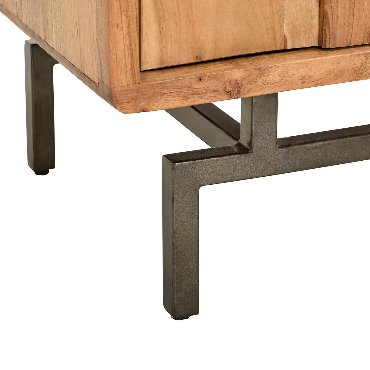 SIDEBOARD 175/80/45 cm  - mörkgrå/akaciefärgad, Natur, metall/trä (175/80/45cm) - MID.YOU