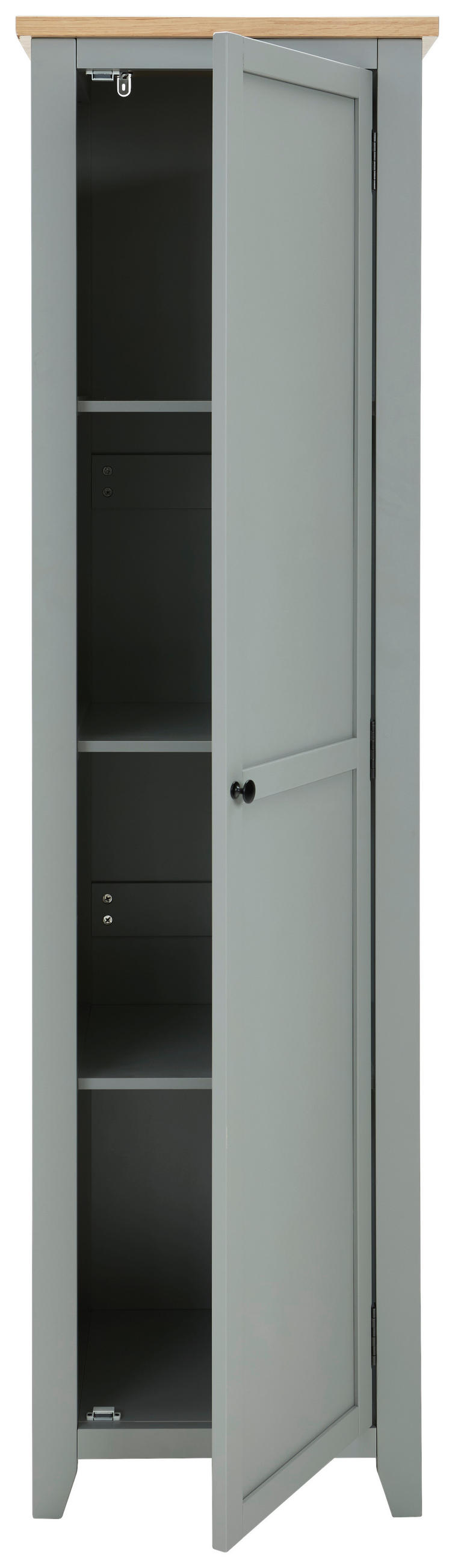 GARDEROBENSCHRANK 56/200/43 cm  - Silberfarben/Naturfarben, LIFESTYLE, Holz/Holzwerkstoff (56/200/43cm) - MID.YOU