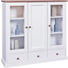 HIGHBOARD Kiefer massiv lackiert Weiß - Weiß/Braun, LIFESTYLE, Holz (131/120/39cm) - Carryhome
