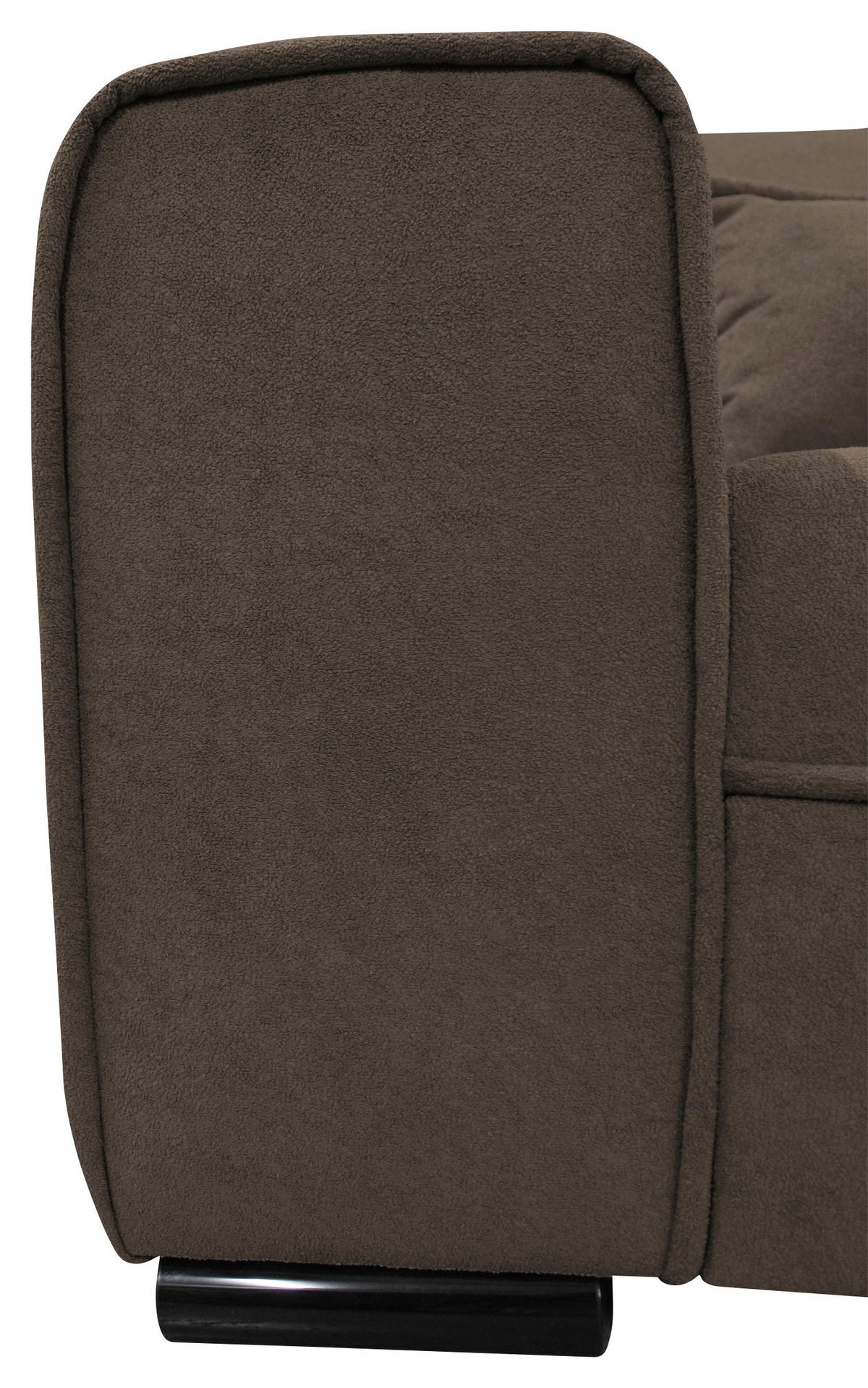 ECKSOFA in Struktur, Bouclé Braun  - Schwarz/Braun, Design, Kunststoff/Textil (270/175cm) - MID.YOU