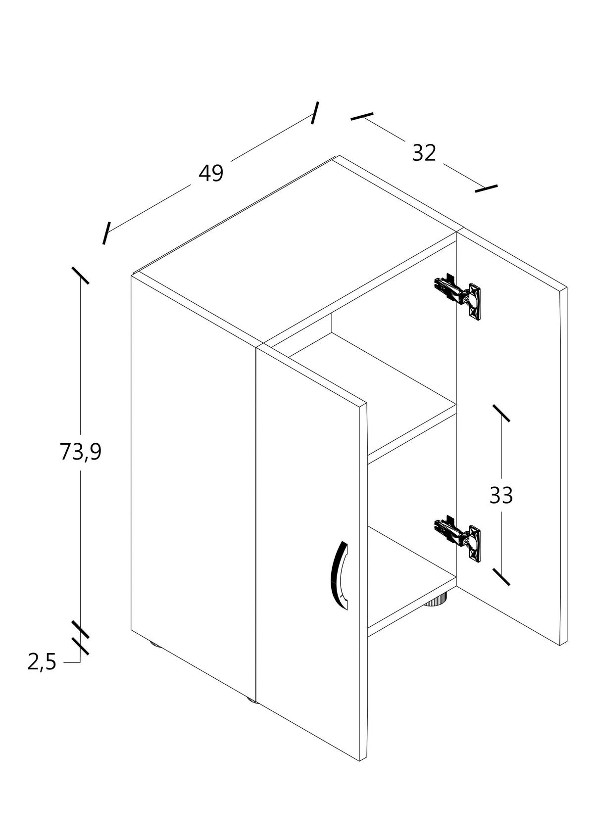 AKTENSCHRANK 49/74/34 cm  - Anthrazit, Modern, Holzwerkstoff (49/74/34cm) - MID.YOU