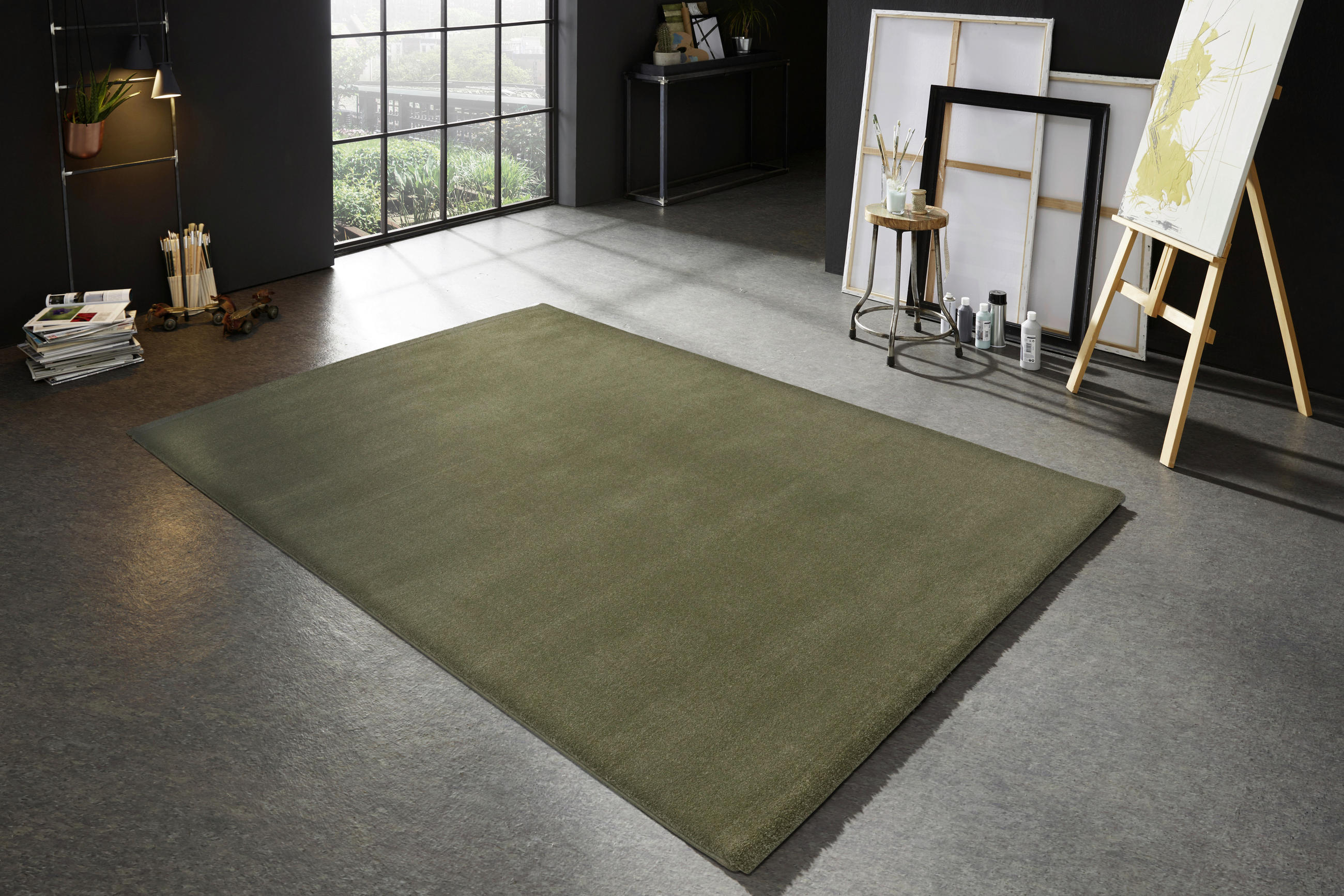WEBTEPPICH 200/290 cm Barletta Olivgrün  - Olivgrün, KONVENTIONELL, Textil (200/290cm) - Novel