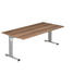 SCHREIBTISCH in Metall, Holzwerkstoff 200/65-85/100 cm - Silberfarben/Zwetschgefarben, KONVENTIONELL, Holzwerkstoff/Metall (200/65-85/100cm) SCHREIBTISCH in Metall, Holzwerkstoff 200/65-85/100 cm - Silberfarben/Zwetschgefarben, KONVENTIONELL, Holzwerkstoff/Metall (200/65-85/100cm)