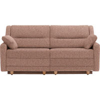 SCHLAFSOFA  in Mikrovelours Terracotta  - Buchefarben/Terracotta, KONVENTIONELL, Holz/Textil (184/88/91cm) - Sedda