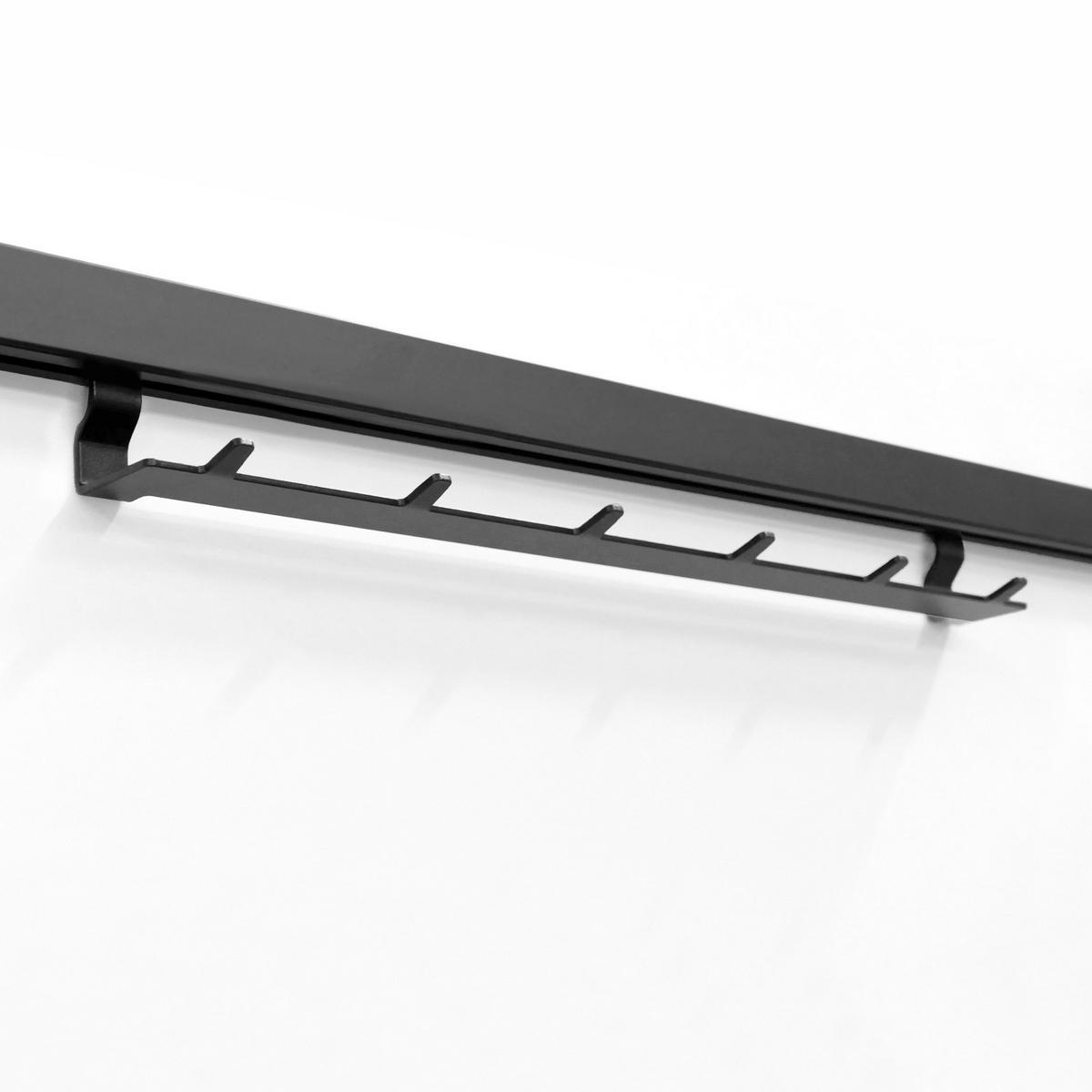 HAKENLEISTE  in Schwarz  - Schwarz, Basics, Metall (25/3,8/4,4cm) - HKT