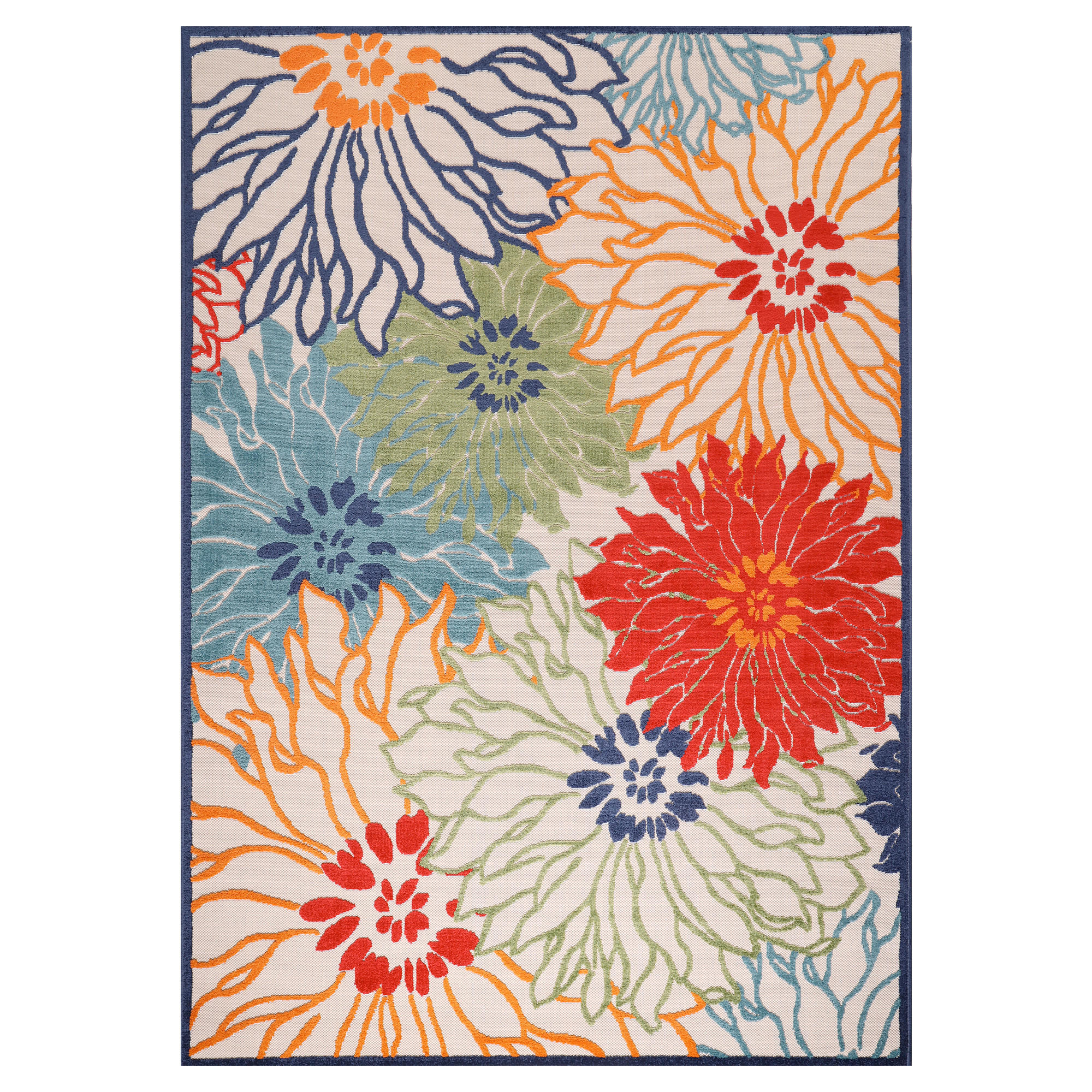 Novel Outdoorteppich Floral Rot 80x150 cm