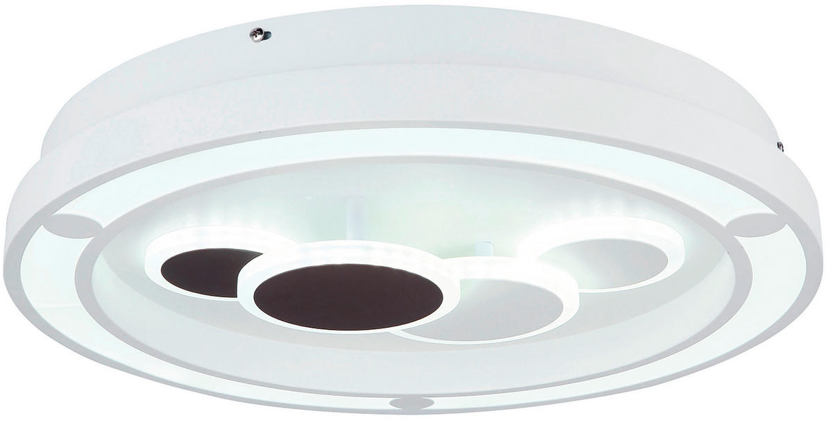 LED-DECKENLEUCHTE 48/8.2 cm   - Weiß, Design, Kunststoff/Metall (48/8.2cm) - Globo