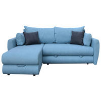 SEDEŽNA GARNITURA, modra  - modra, Design, tekstil (235/90cm) - Ti'me