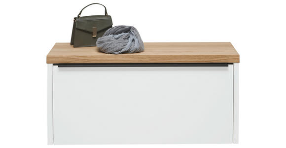 GARDEROBENBANK  in 92/42/31 cm  - Eichefarben/Anthrazit, Design, Metall (92/42/31cm) - Dieter Knoll