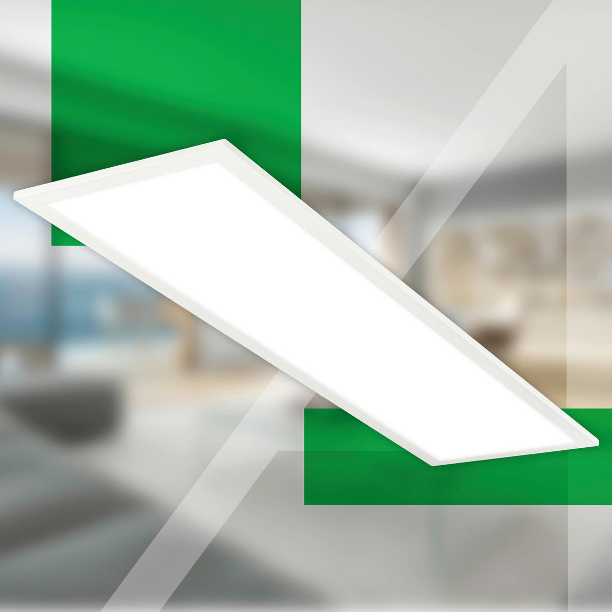 LED-DECKENLEUCHTE 100/25/6 cm   - Weiß, Design, Kunststoff (100/25/6cm)