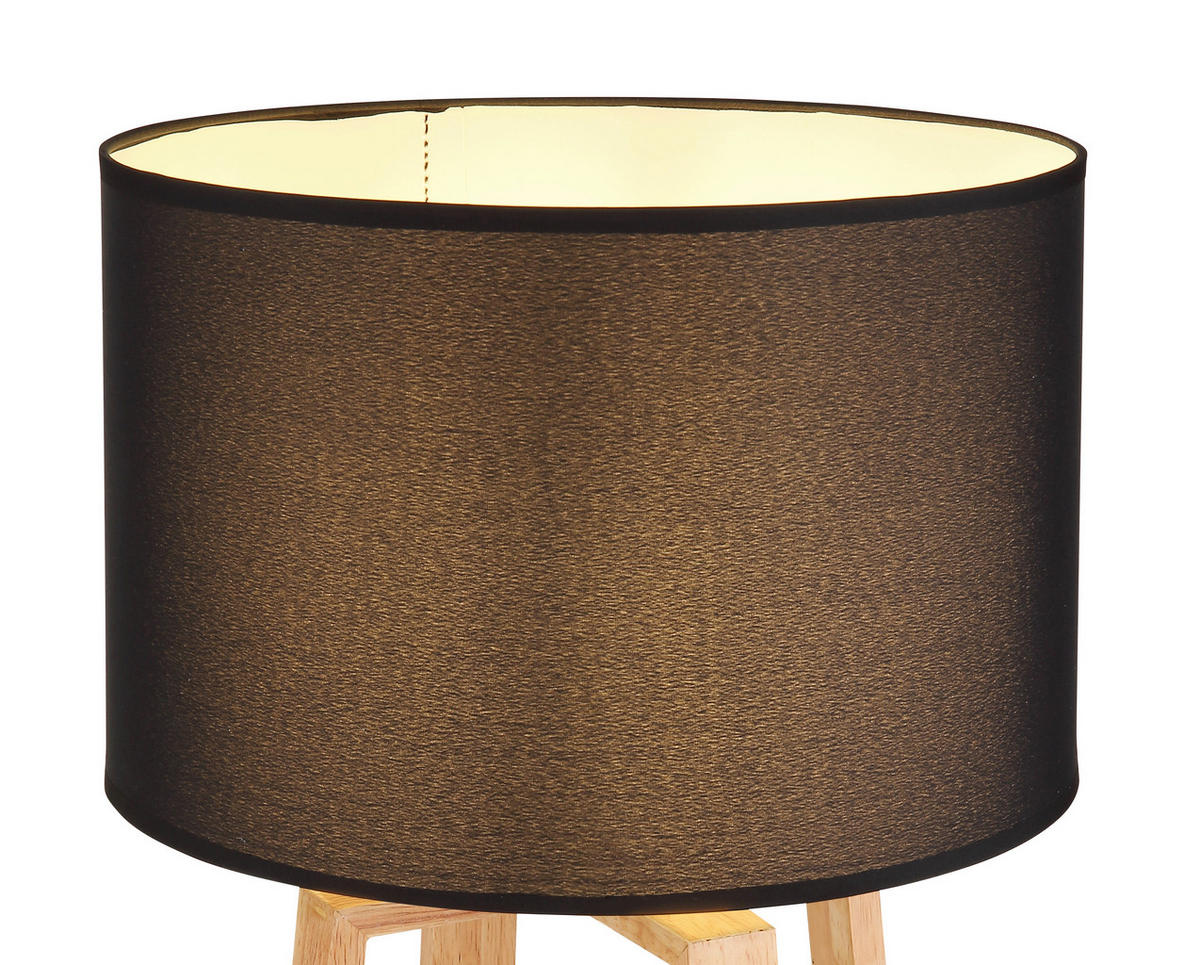 TISCHLEUCHTE 30/45 cm   - Silberfarben/Schwarz, KONVENTIONELL, Holz/Kunststoff (30/45cm) - Globo