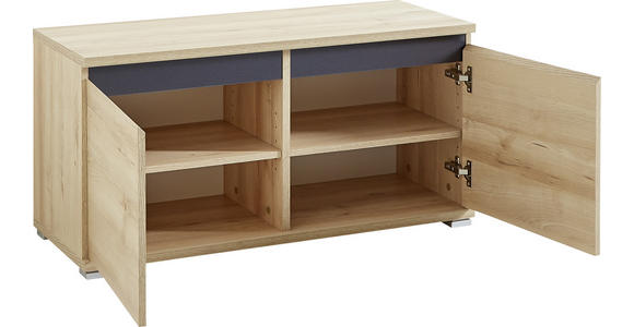 GARDEROBENBANK 96/52/40 cm - Anthrazit/Buchefarben, Basics, Holzwerkstoff (96/52/40cm) - Carryhome