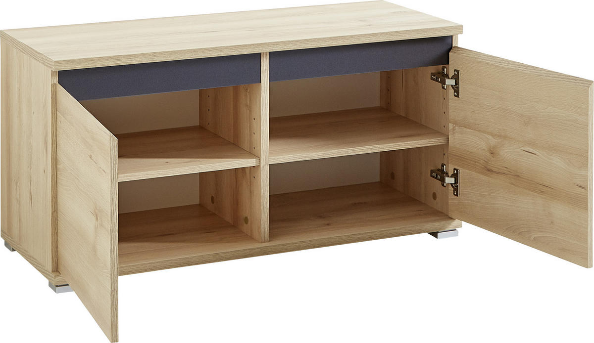 GARDEROBENBANK 96/52/40 cm  - Anthrazit/Buchefarben, Basics, Holzwerkstoff (96/52/40cm) - Carryhome