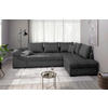 ECKSCHLAFSOFA in Anthrazit Textil   - Anthrazit/Schwarz, Modern, Holz/Textil (298/202cm) - MID.YOU