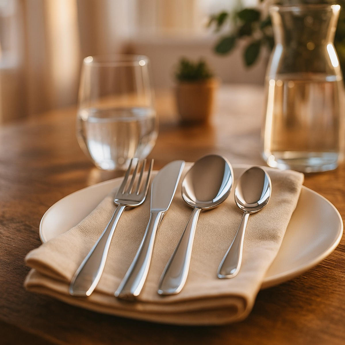 BESTECKSET Michelino 24-teilig Edelstahl  - Silberfarben, Basics, Metall