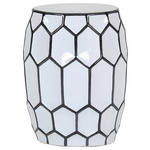 BEISTELLTISCH 33/33/45 cm Schwarz, Weiß  - Schwarz/Weiß, Design, Keramik (33/33/45cm) - Landscape