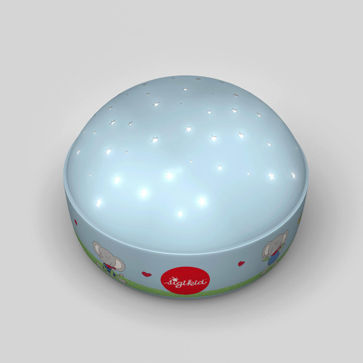 NACHTLICHT Lolo Lombardo 12/7,5 cm   - Hellblau, KONVENTIONELL, Kunststoff (12/7,5cm) - Sigikid