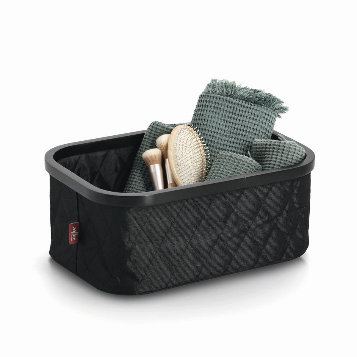 KORBSET  - Schwarz, Basics, Textil (40/40/30cm) - Zeller Present