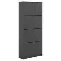 SKOSKÅP 70,3/162/24,05 cm  - aluminiumfärgad/svart, Design, metall/trämaterial (70,3/162/24,05cm) - Best Price