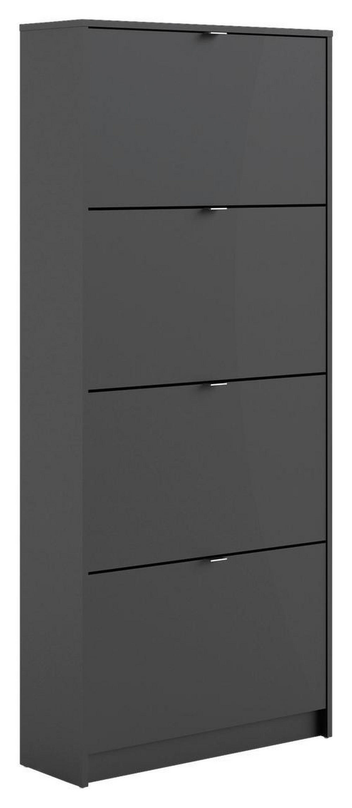 SKOSKÅP 70,3/162/24,05 cm  - aluminiumfärgad/svart, Design, metall/trämaterial (70,3/162/24,05cm) - Best Price