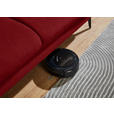 ECKSOFA in Chenille, Mikrofaser Bordeaux  157/299 cm  - Bordeaux/Schwarz, Design, Textil/Metall (157/299cm) - Dieter Knoll