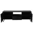 LOWBOARD in 175/60/40 cm - Schwarz, Trend, Holz/Metall (175/60/40cm) - Ambia Home
