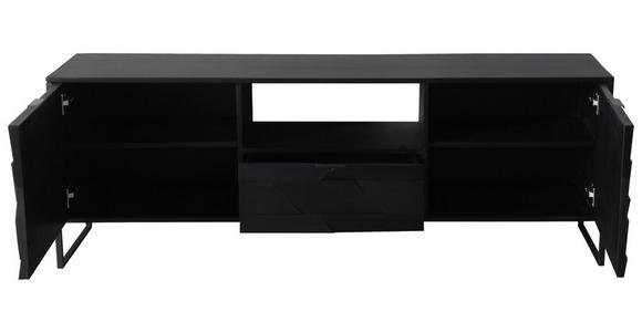 LOWBOARD in 175/60/40 cm - Schwarz, Trend, Holz/Metall (175/60/40cm) - Ambia Home