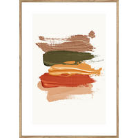 UMELECKÁ TLAČ, abstraktné, 51,2/71,2 cm  - viacfarebná/farba duba, Design, kompozitné drevo/textil (51,2/71,2cm) - Monee