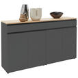 SIDEBOARD 180/102/41 cm  - Eichefarben/Dunkelgrau, Design, Holz/Holzwerkstoff (180/102/41cm) - Dieter Knoll