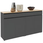 SIDEBOARD 180/102/41 cm  in Dunkelgrau  - Eichefarben/Dunkelgrau, Design, Holz/Holzwerkstoff (180/102/41cm) - Dieter Knoll