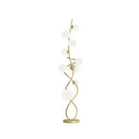 LED-STEHLEUCHTE 42/140 cm  - Goldfarben, Design, Glas/Kunststoff (42/140cm)