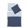 BETTWÄSCHE Provence Wende Leinenoptik 135/200 cm  - Dunkelgrau/Hellblau, Basics, Textil (135/200cm) - Fleuresse