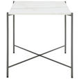 BEISTELLTISCH 40/40/40 cm Grau, Weiß quadratisch  - Dunkelgrau/Weiß, Trend, Stein/Metall (40/40/40cm) - Landscape