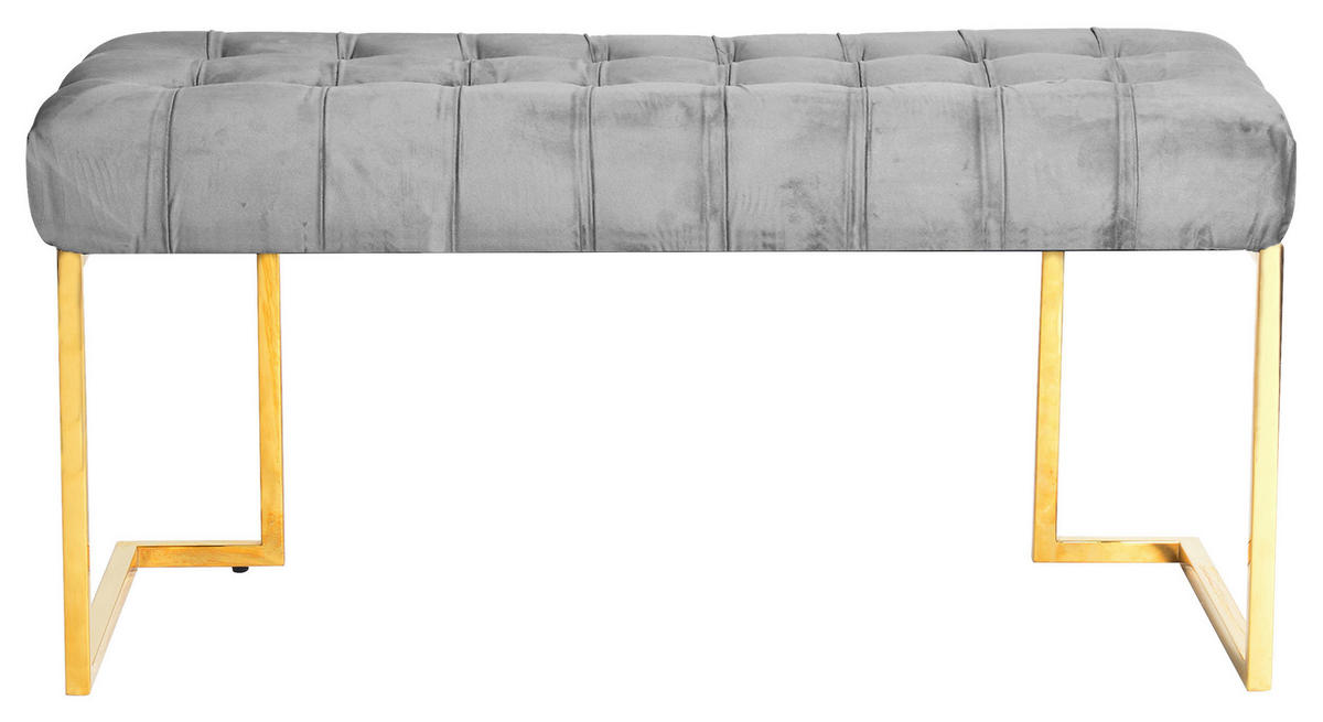 HOCKERBANK in Kunststoff Grau  - Grau, Design, Kunststoff (47/48/100cm) - Kayoom