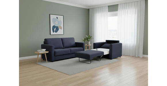 SCHLAFSESSEL Webstoff Dunkelblau    - Schwarz/Dunkelblau, KONVENTIONELL, Textil (104/85/90cm) - Xora