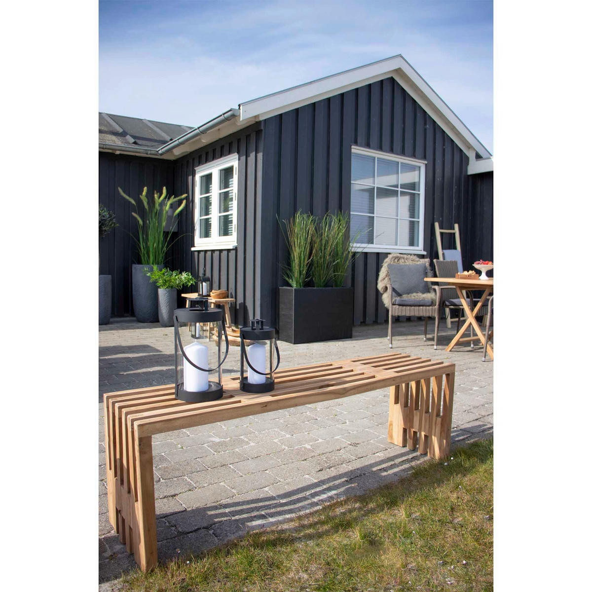LYKTSET - klar/svart, Design, metall/glas (12/24/12cm)