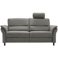3-SITZER-SOFA in Lederlook Grau  - Schwarz/Grau, Modern, Holz/Textil (192/90/89cm) - Livetastic