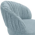STUHL  in Flachgewebe Textil  - Schwarz/Hellblau, Design, Textil/Metall (63/82/65cm) - Novel