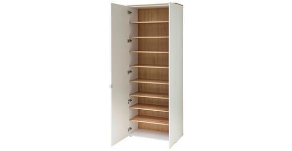 GARDEROBENSCHRANK Bari  in 78/202/38 cm  - Silberfarben/Schwarz, Design, Holzwerkstoff/Kunststoff (78/202/38cm) - Xora
