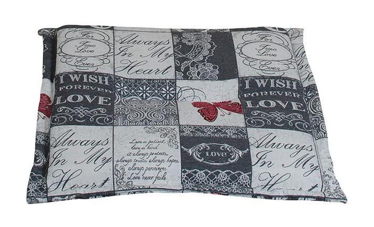 GARTENSITZKISSEN  - Weiß/Grau, Design, Textil (48/4/48cm)