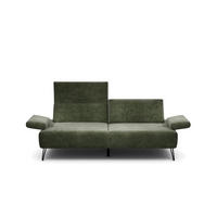 2,5-SITZER Samt Waldgrün  - Waldgrün/Schwarz, Design, Textil/Metall (204-234/85/86-94cm) - SENSOO