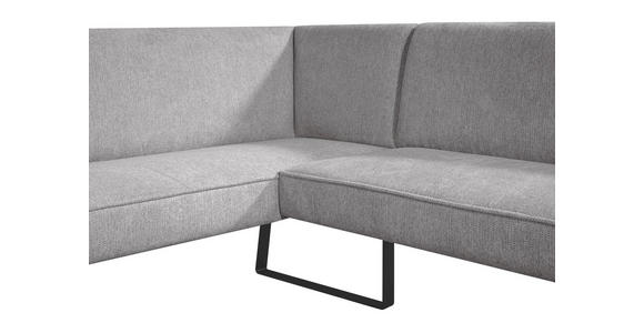 ECKBANK 233/189 cm Webstoff Dunkelgrau - Dunkelgrau/Schwarz, Design, Textil/Metall (233/189cm) - Novel