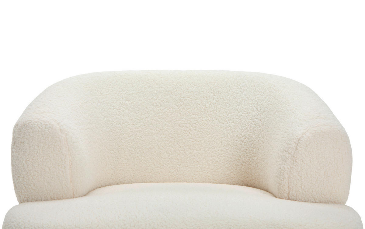 SESSEL in Bouclé Creme  - Creme, Design, Textil (82/64/80cm) - Carryhome