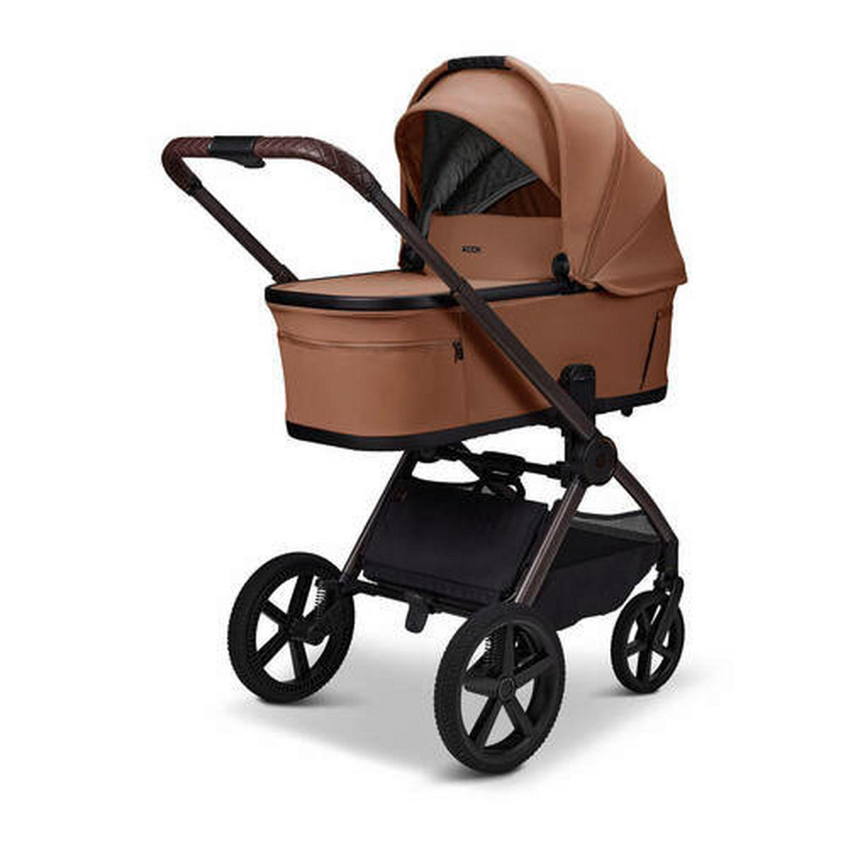 KOMBIKINDERWAGEN Gio Fold ETPU  - Cognac/Braun, Basics, Textil/Metall (120/58/92cm) - Moon Edition