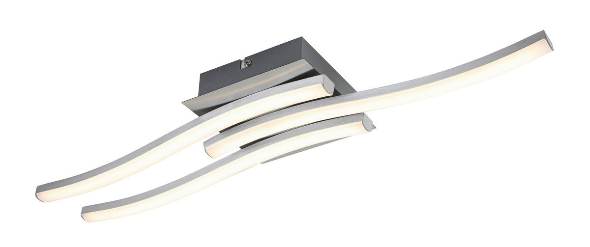 LED PLAFONJERA  - bela/srebrna, Osnovno, metal/plastika (54,5/14/6,5cm) - Boxxx