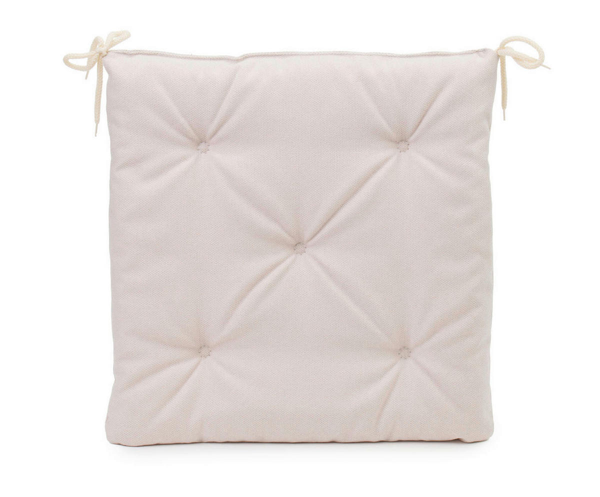 PODSEDÁK, 40/40/4 cm - krémová, Basics, textil (40/40/4cm) - Novel