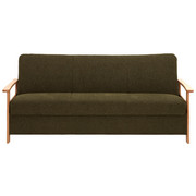 SCHLAFSOFA in Textil Grün - Naturfarben/Grün, LIFESTYLE, Holz/Textil (200/90/75cm) - Venda