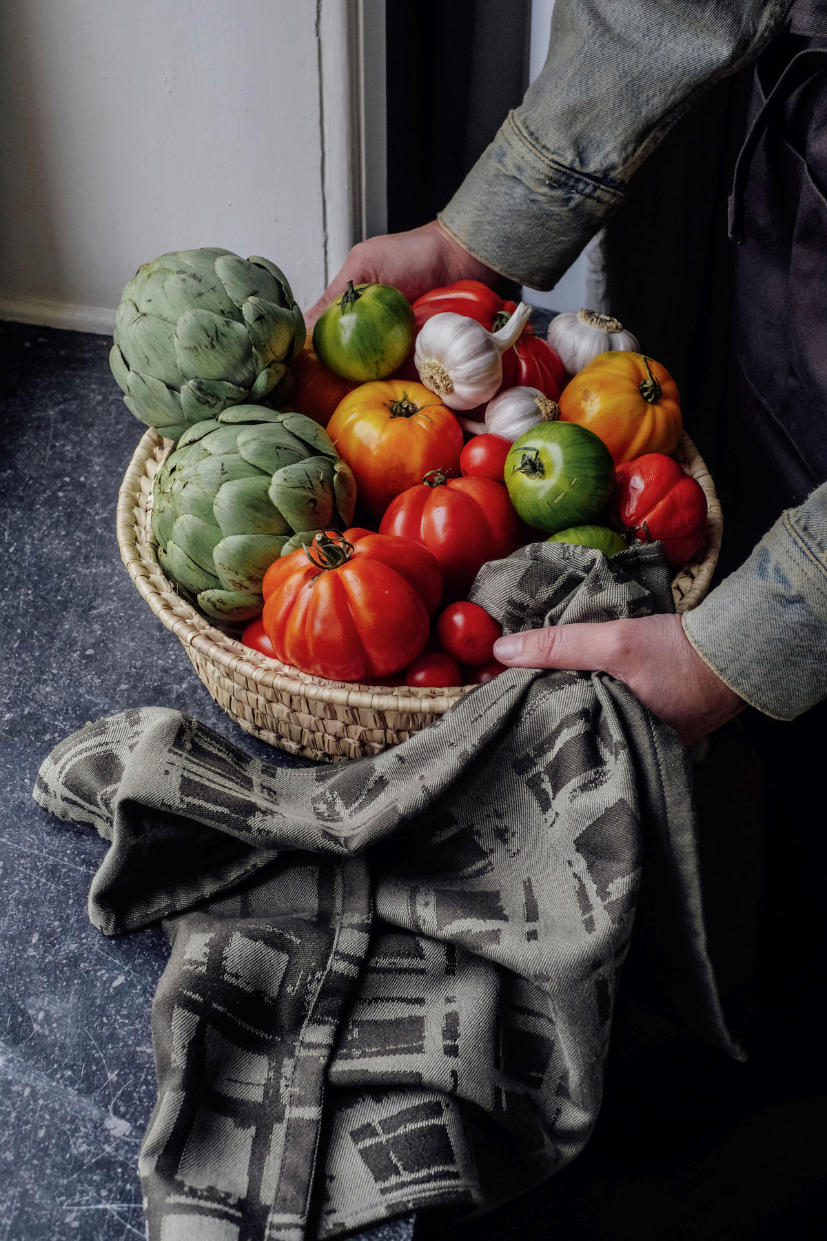 SADA UTĚREK 3dílné - zelená, Basics, textil (50/70cm) - Vossen