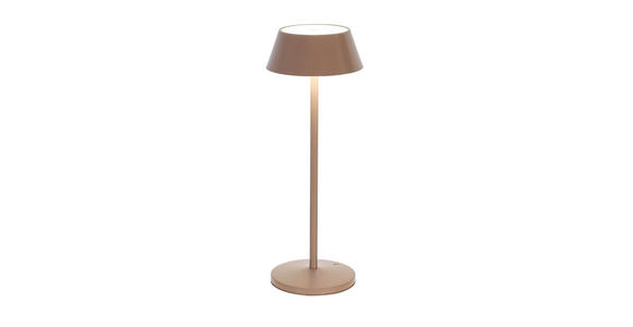 AKKU-TISCHLEUCHTE 11/30 cm - Taupe/Schwarz, Design, Kunststoff/Metall (11/30cm) - Novel