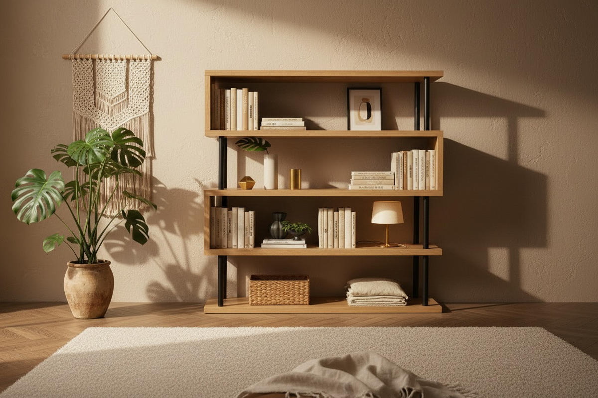 REGAL  156/165/35 cm Schwarz, Eichefarben  - Eichefarben/Schwarz, Basics, Holzwerkstoff/Metall (156/165/35cm) - Xora